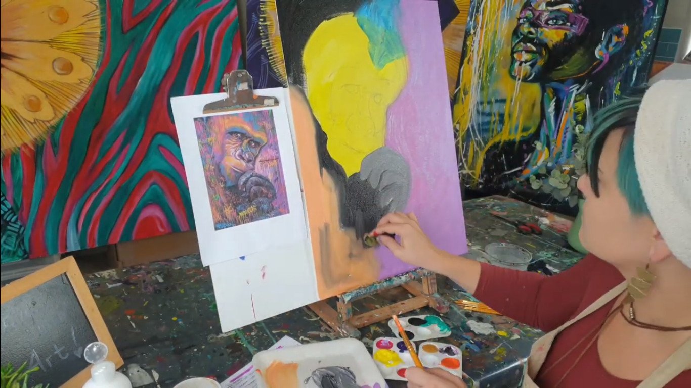 Acrylic painting