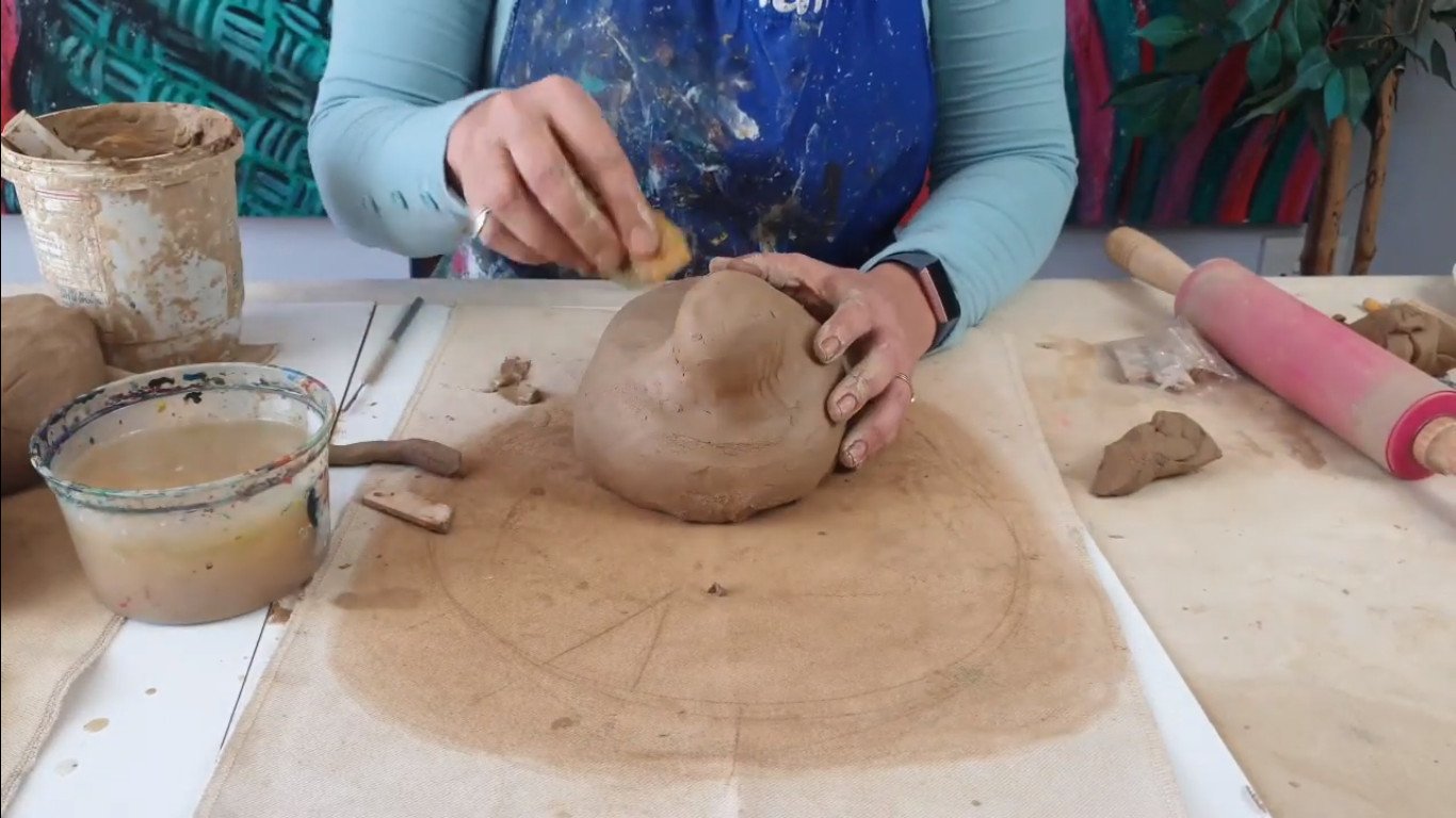 air-dry clay sculpture