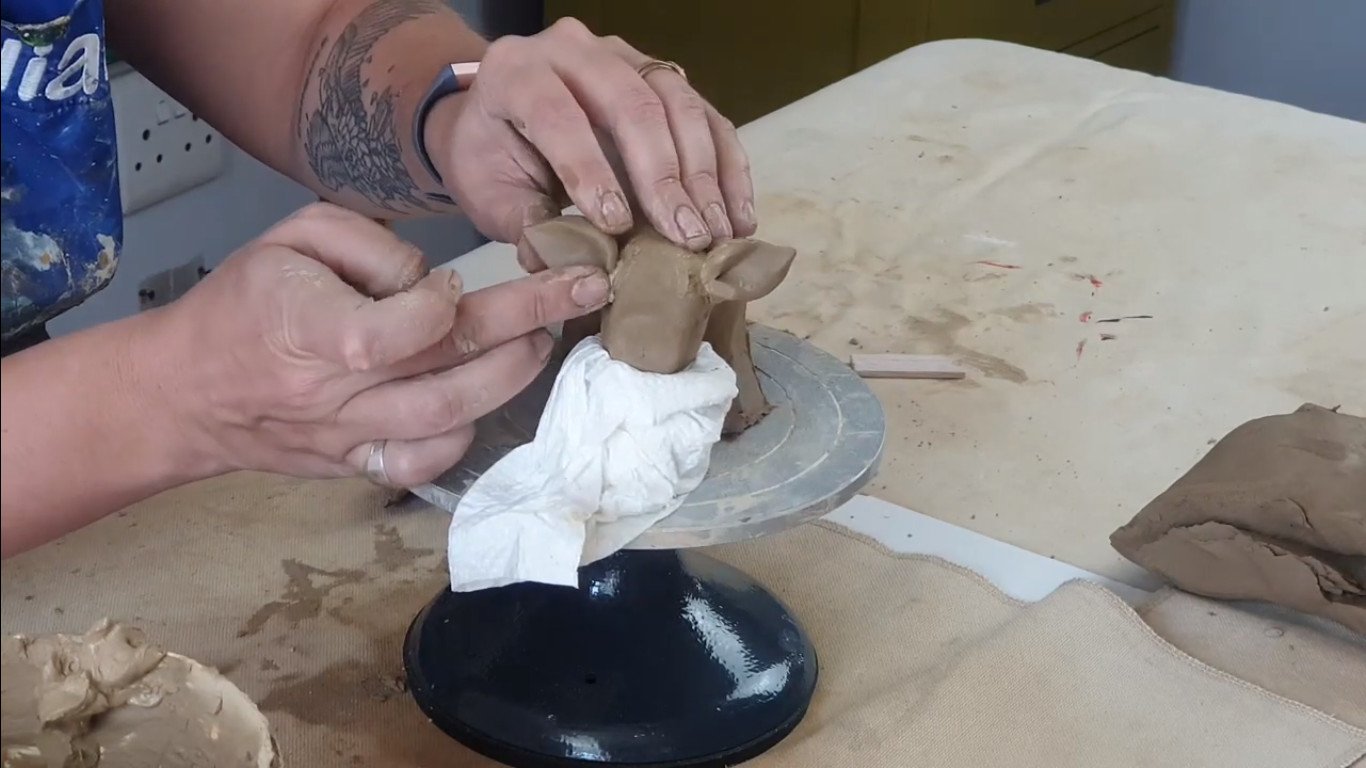 air-dry clay, pig