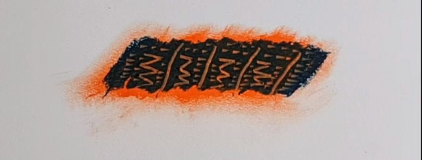 oil pastels, impressionism, post-impressionism, sgraffito