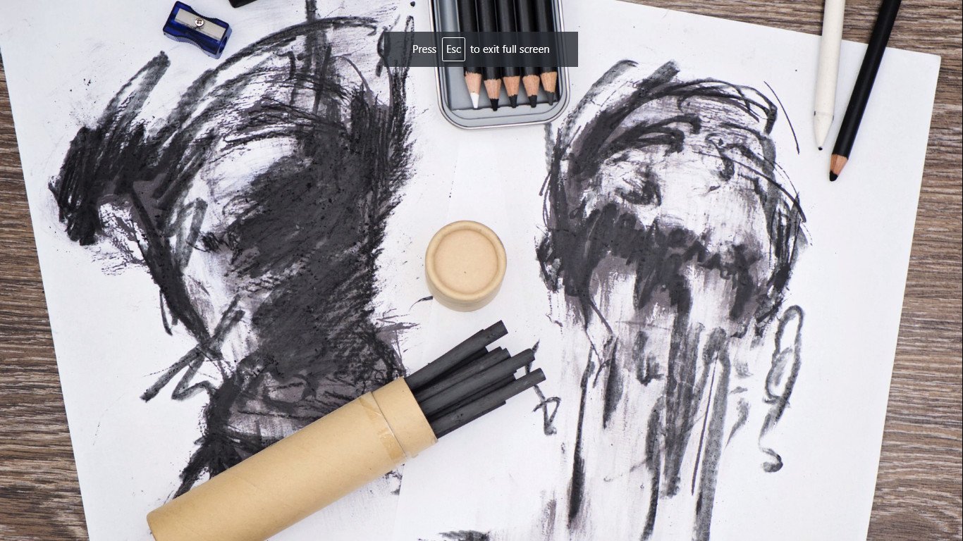 How to draw with Charcoal Powder  Visual Charcoal Painting 