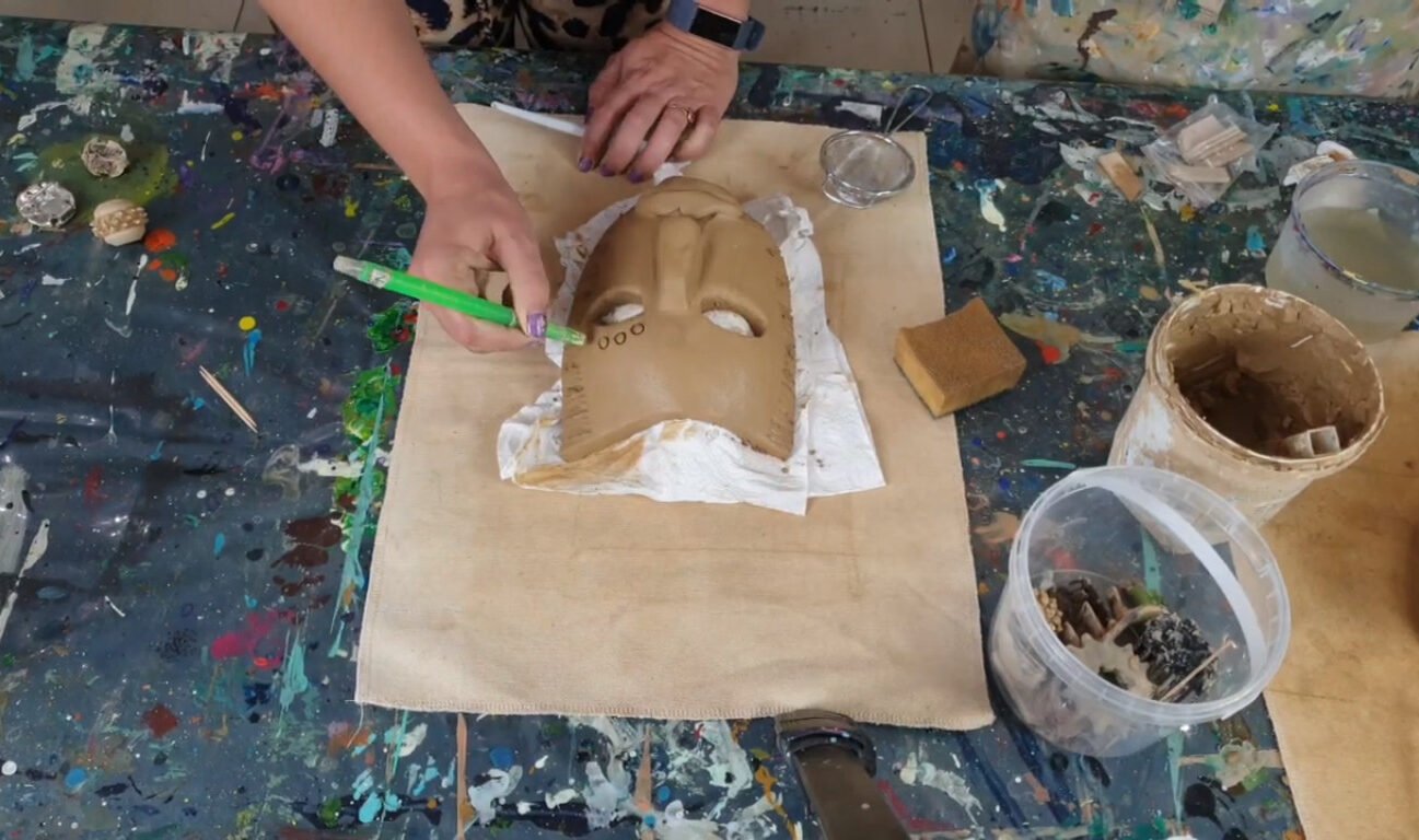 Homemade Air Dry Clay Mask - THAT ART TEACHER