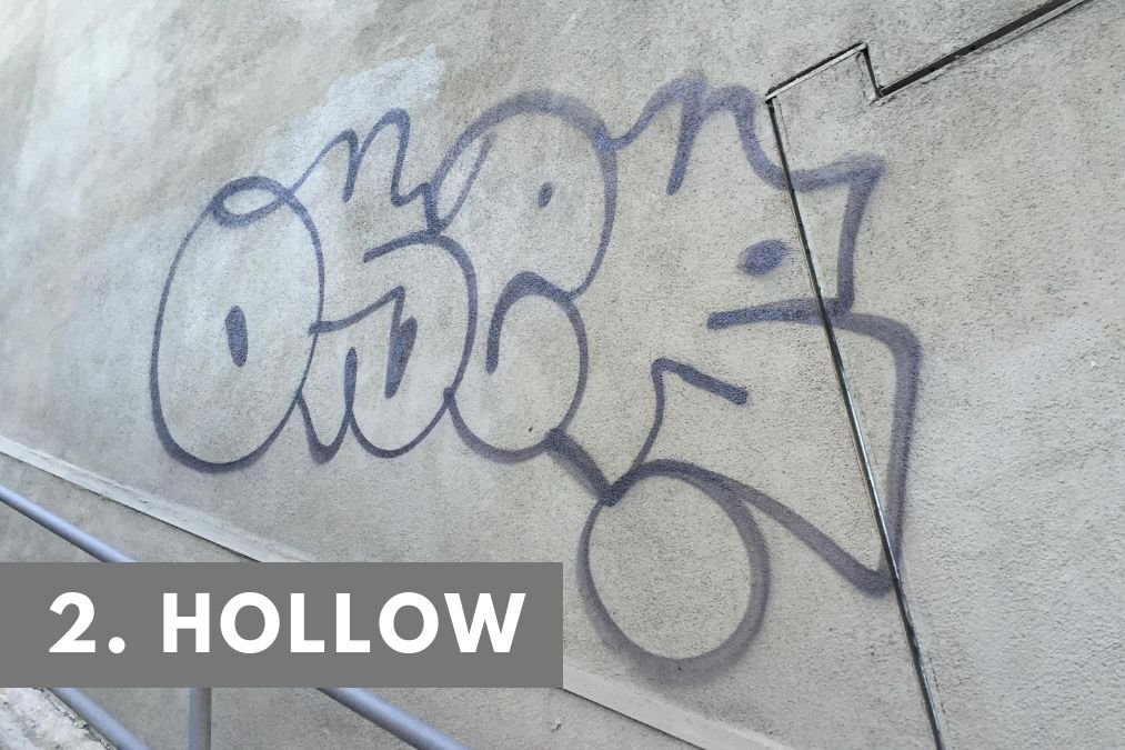 The hollow graffiti art