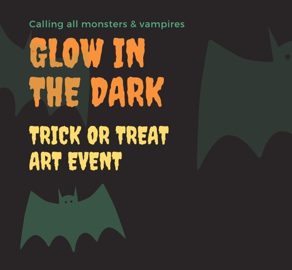 Glow in the Dark Art Event on Halloween