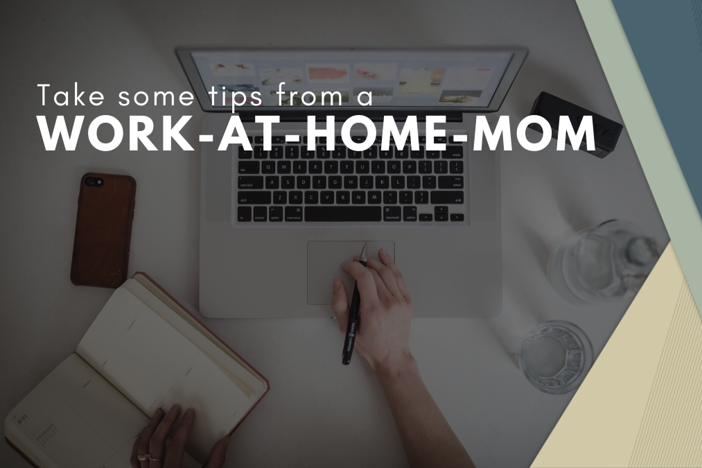 Woman working from home on a laptop