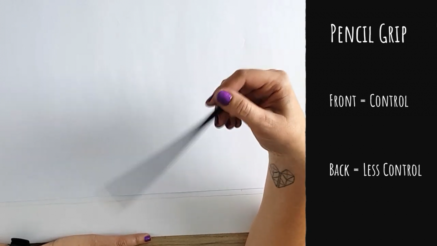 Image demonstrating pencil grip