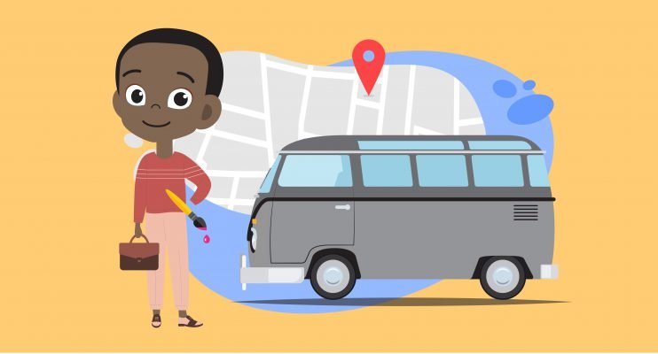 George Pemba goes by taxi around South Africa