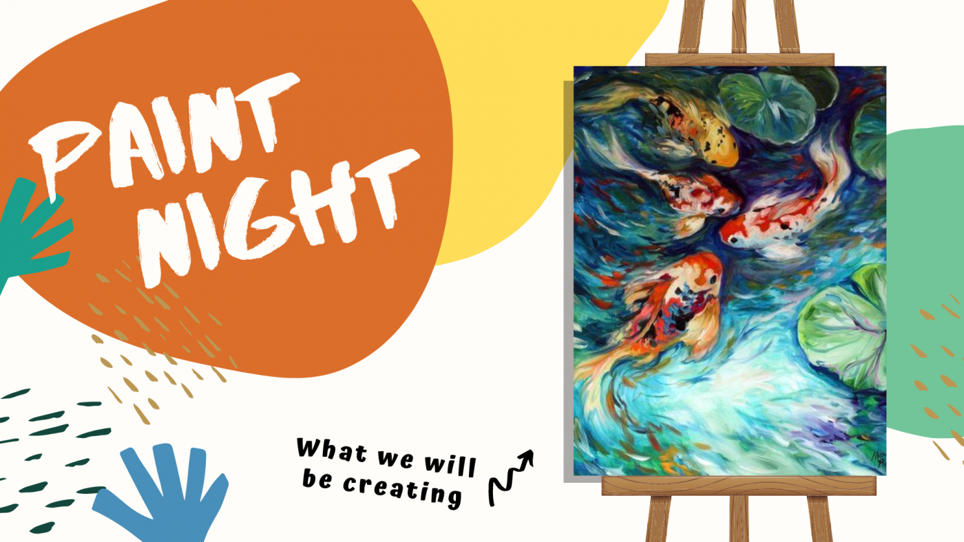 koi fish paint night