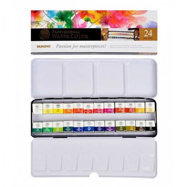 Essential Watercolor Paint Set (24 Colors)