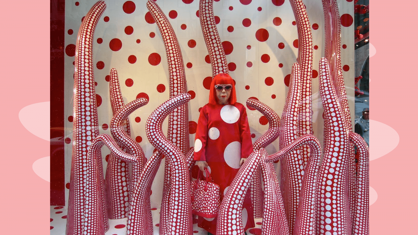 Yayoi Kusama Key Ring Dots Obsession Pumpkin Red Japan Artist