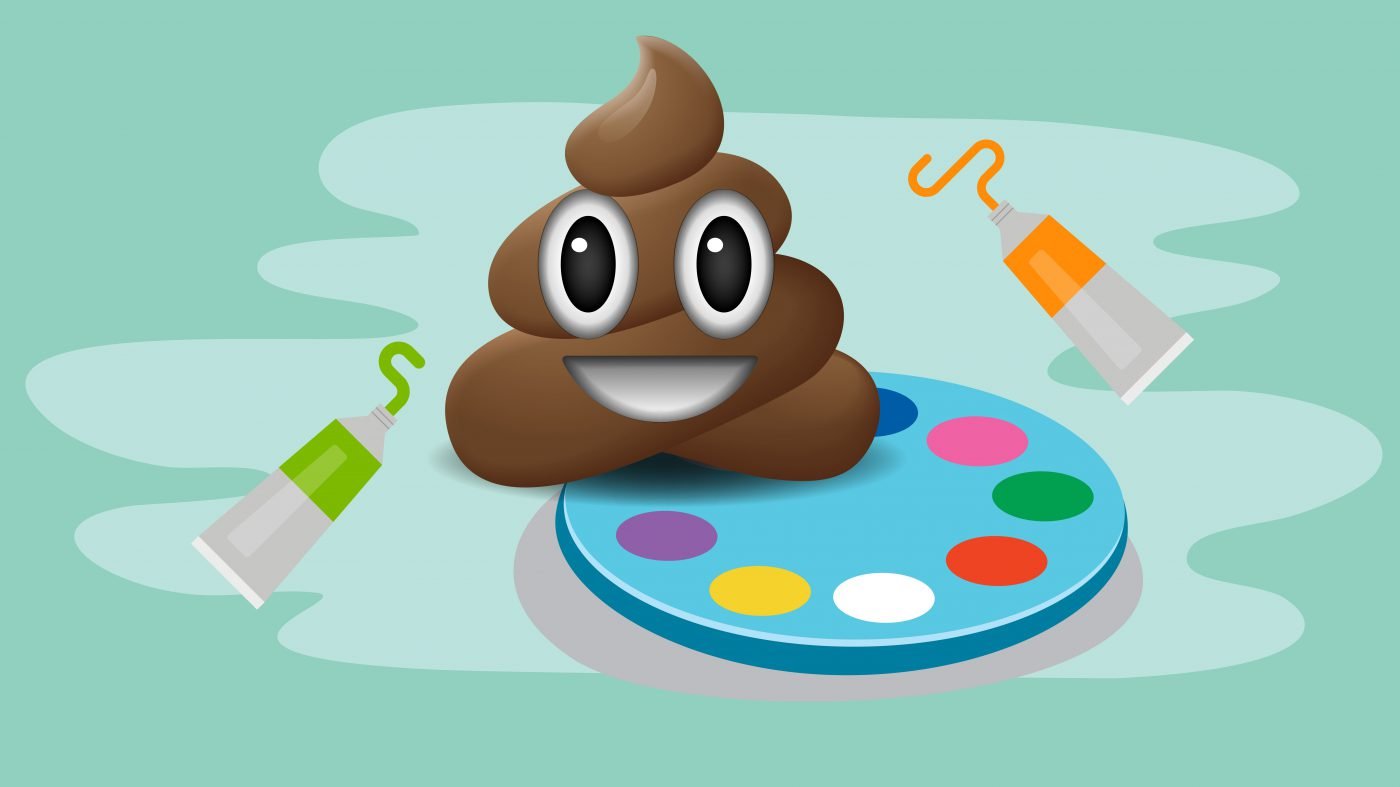 Poop on easel