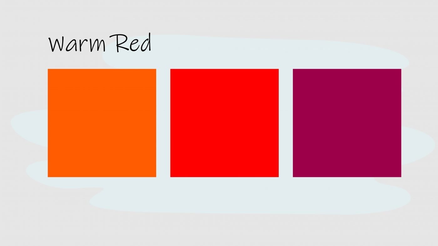 Warm red colours
