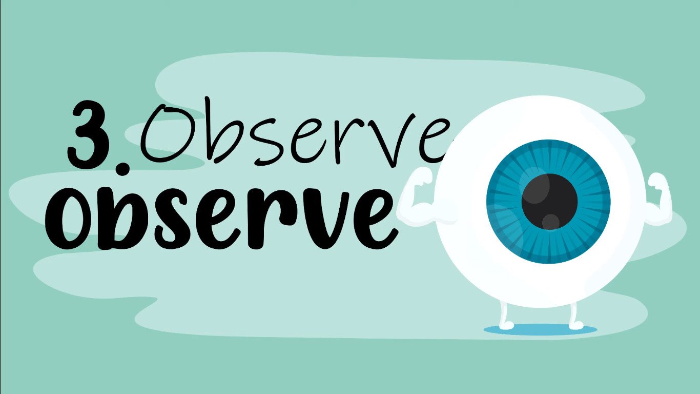 Cartoon of strong eyeball for observing