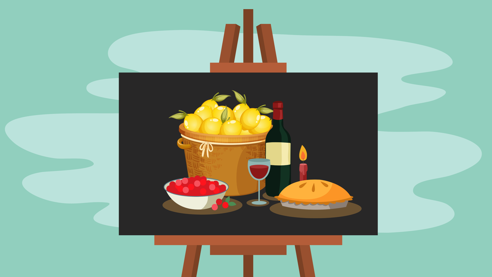 Cartoon of still life