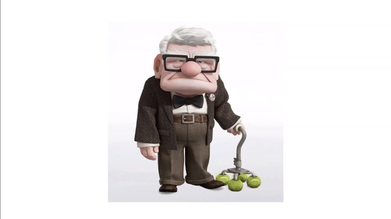 Old man from the animation Up