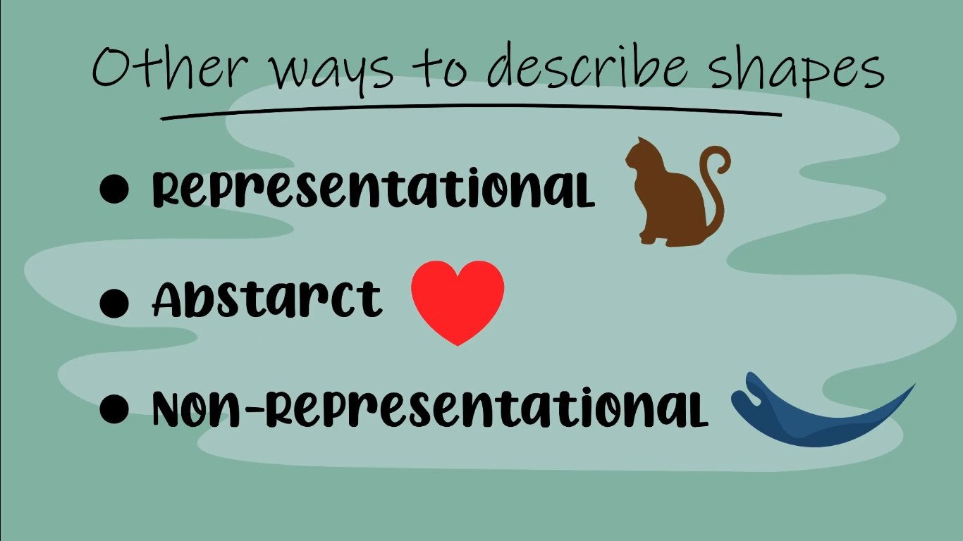 Other ways to describe shapes: representational, abstract and nonrepresentational