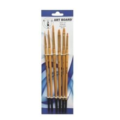 6 piece brush set taklon Lillian Gray Art School-