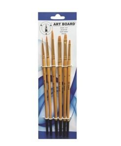6 piece brush set taklon Lillian Gray Art School-