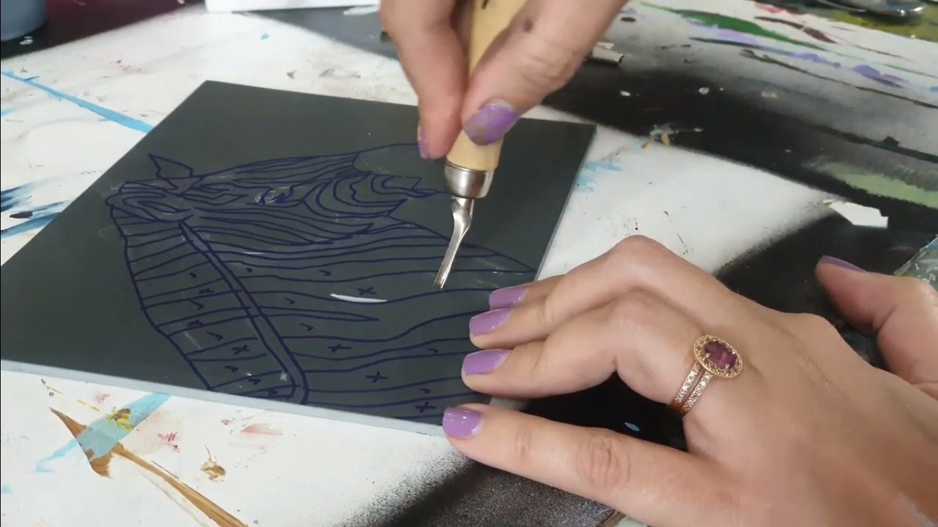 Challenge yourself to make a Lino print, and the 6 items you will need