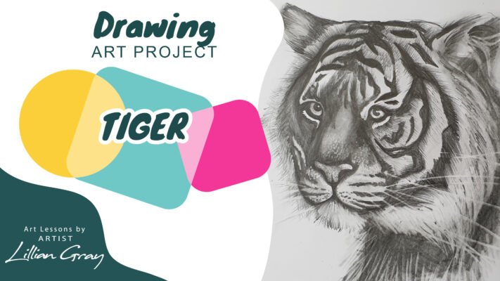 Pencil drawing of a gorgeous tiger in 4 steps - Lillian Gray - Art School