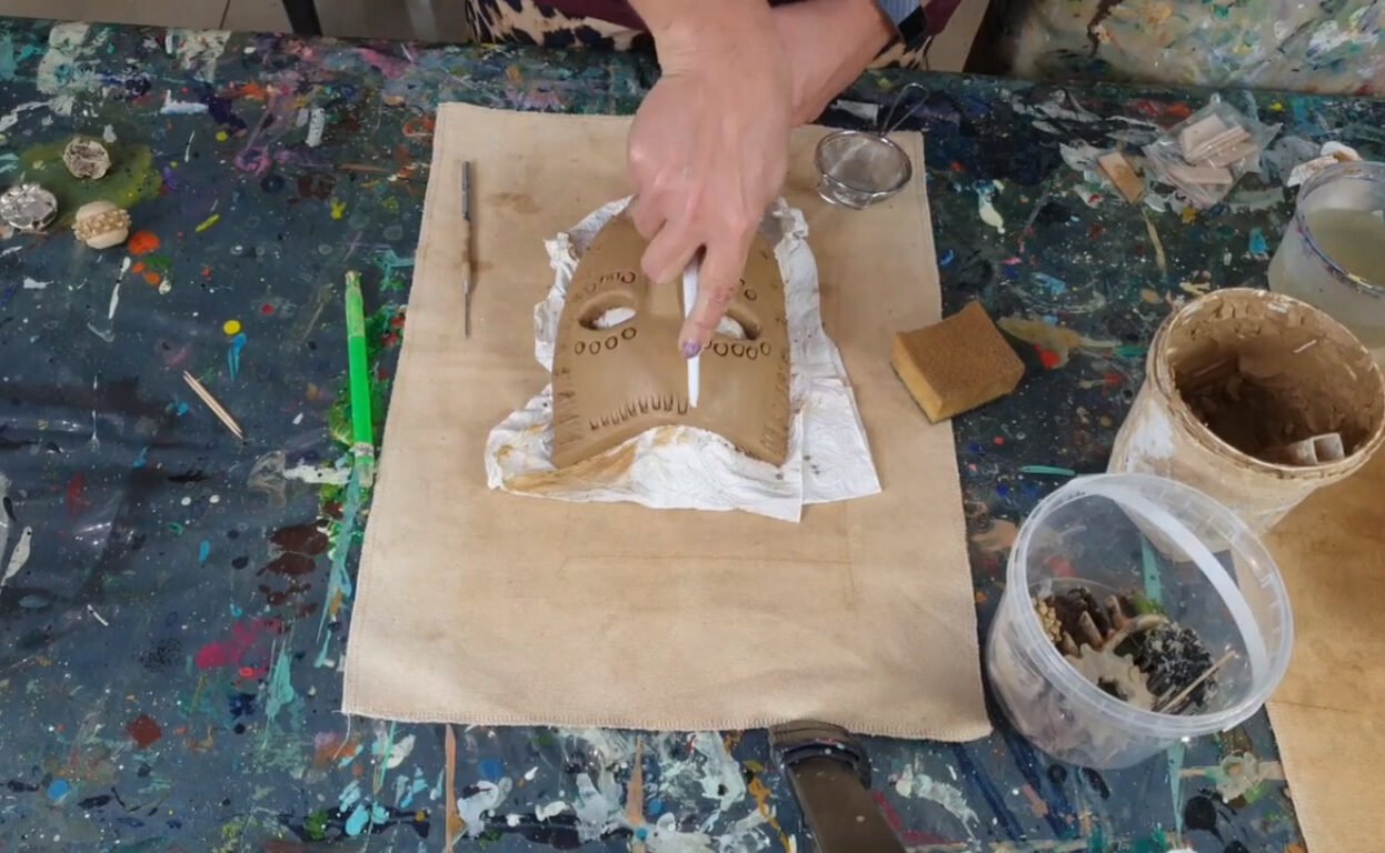 How to use air-dry clay and create an authentic African Mask with 4 ...