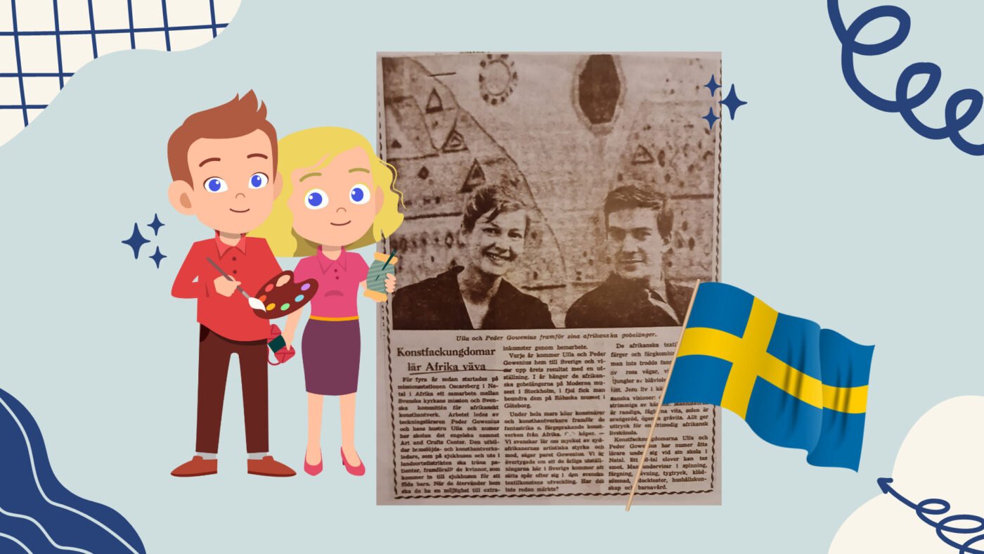 Cartoon of Peder and Ulla the founders of Rorke's drift
