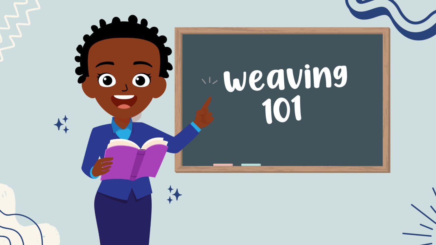 Allina Ndebele cartoon teaching weaving