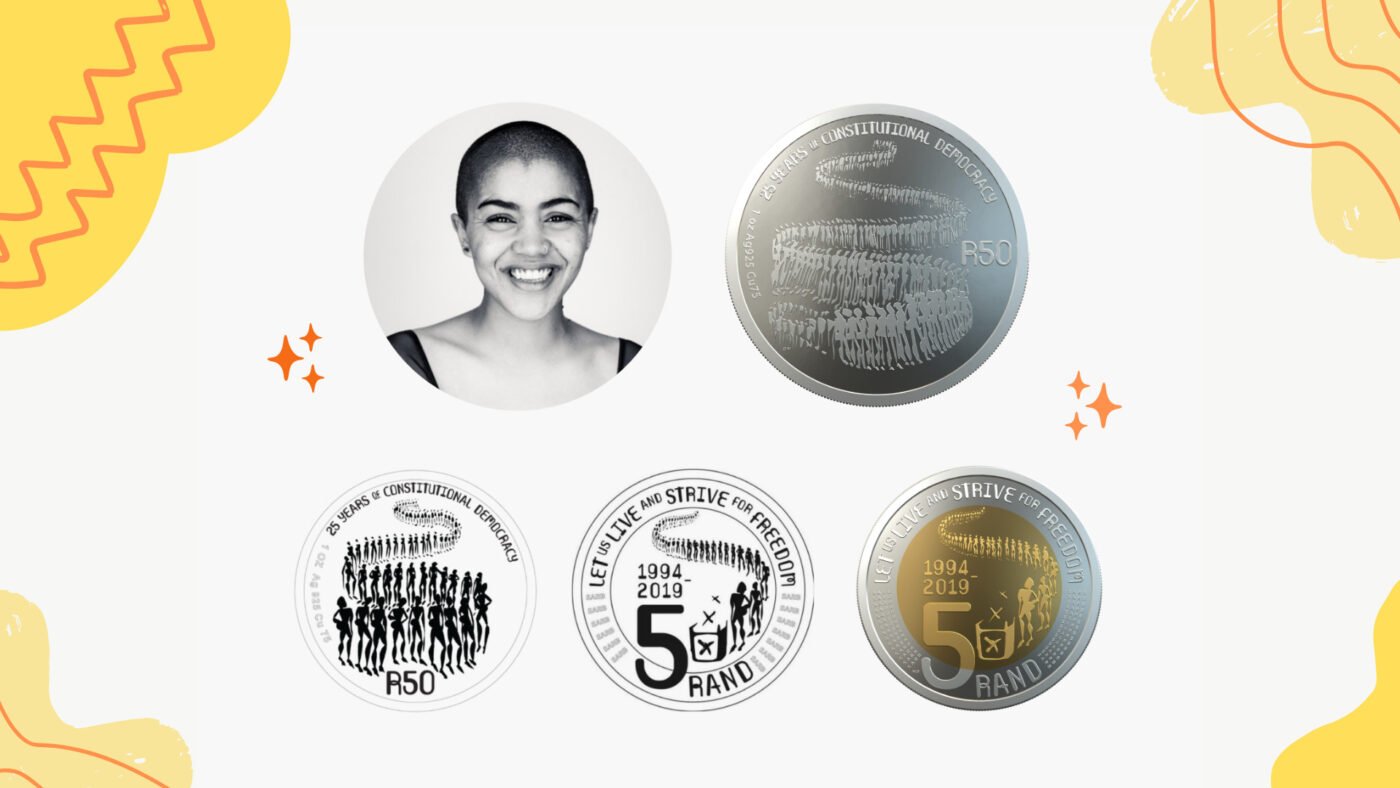 Lady Skollie 5 rand coins