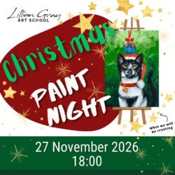 christmas cat paint night 2026