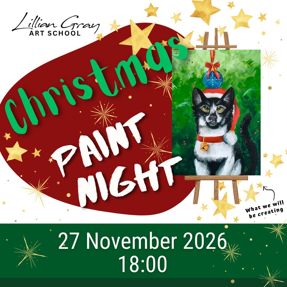christmas cat paint night 2026